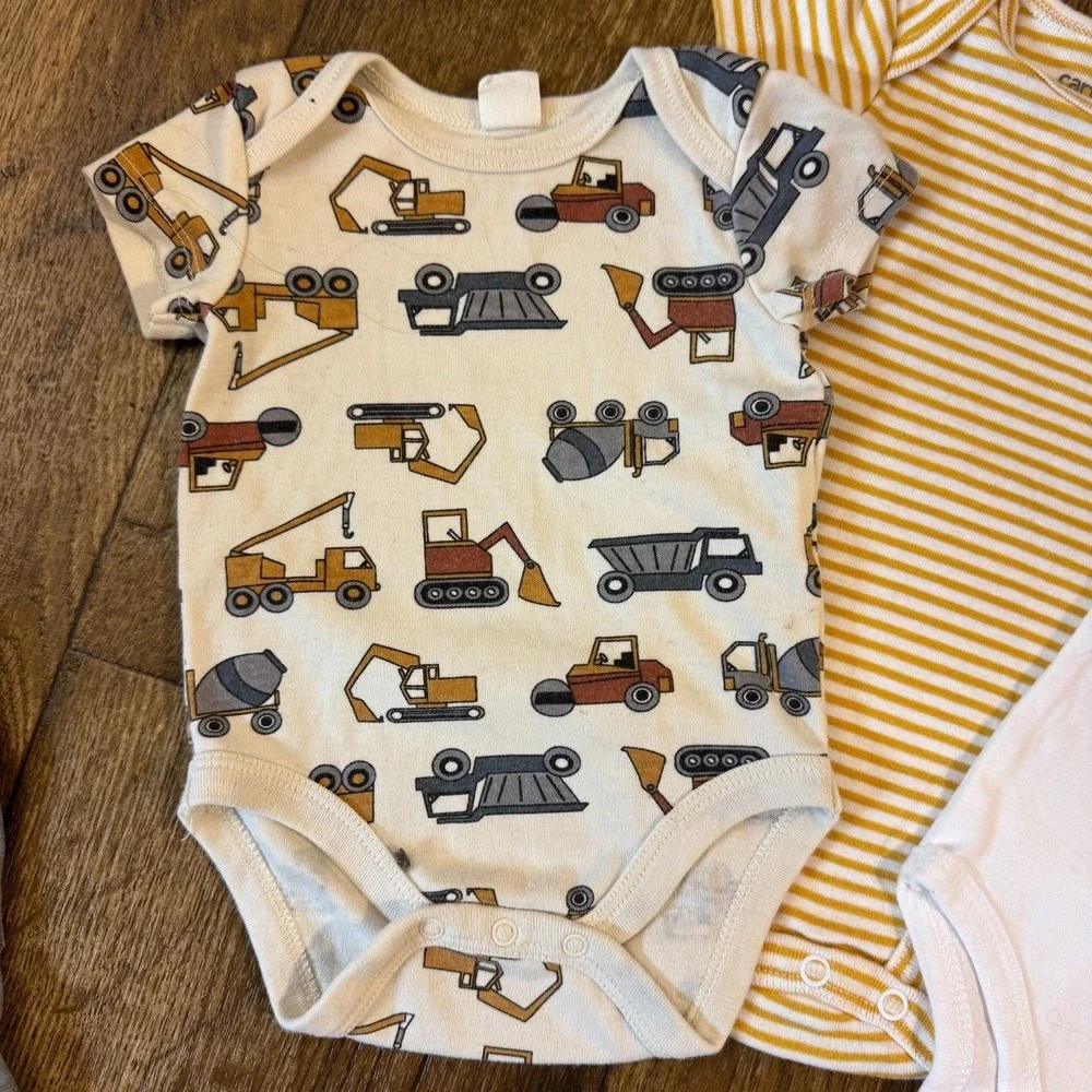 Baby‎ Boy 0/3 Months Clothes Summer Bodysuits Shorts Shirts Lot Bundle Burrito